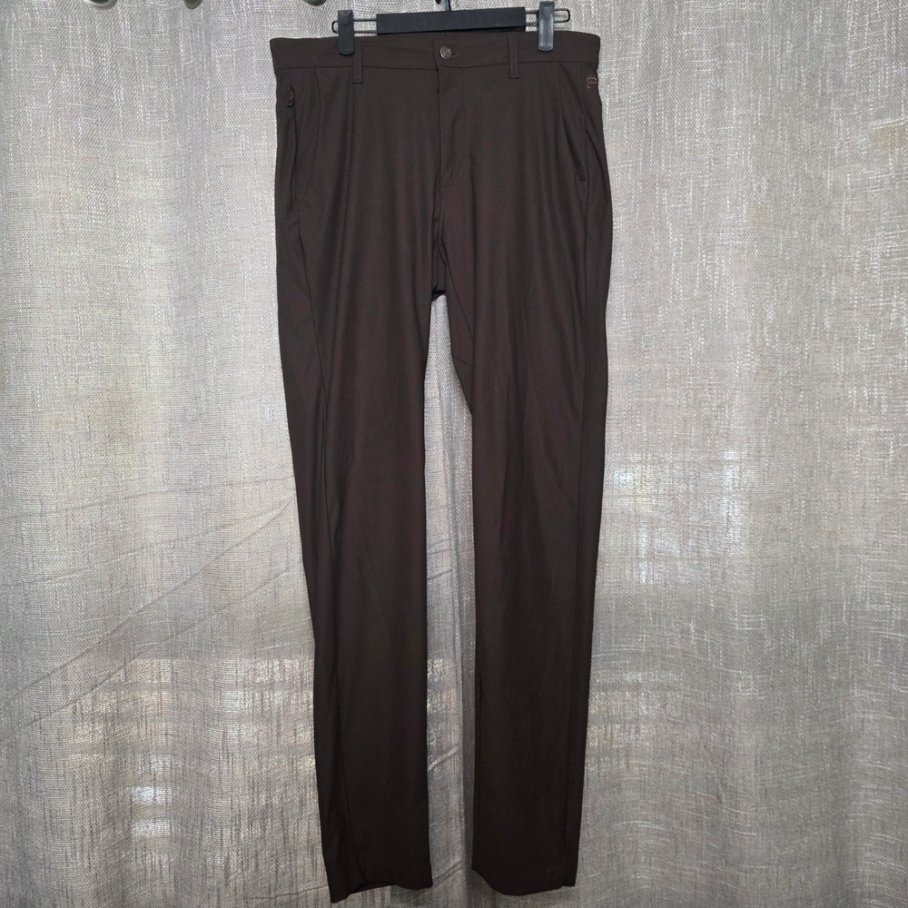 Fabletics The Only Pant Brown Stretch Technical Chino Golf Pants Mens 32x34